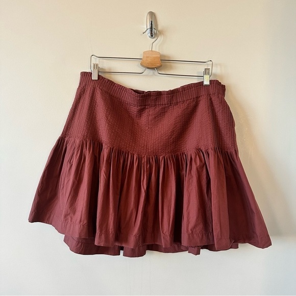 ANTHROPOLOGIE-EULA Pintucked Mini Skirt (Size:1X) - Picture 3 of 12